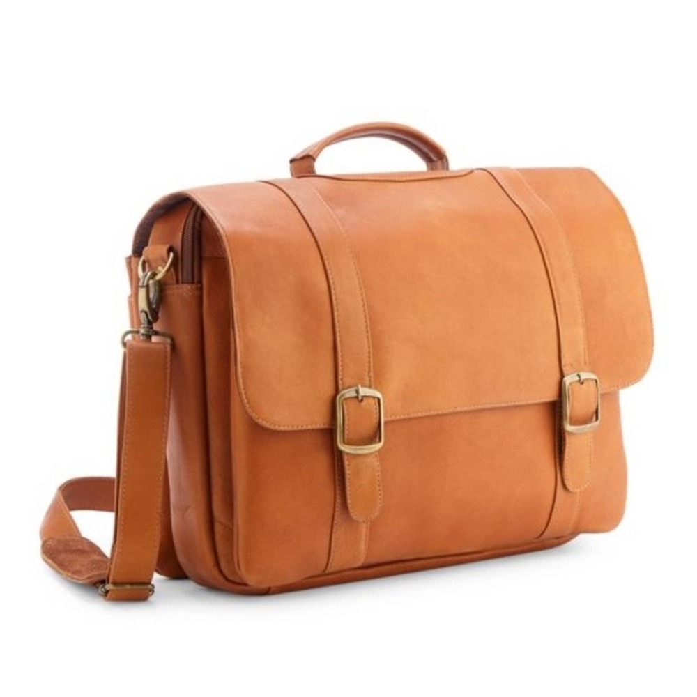 NWT ROYCE New York Colombian Genuine Leather 15” Laptop Satchel Briefcase ~